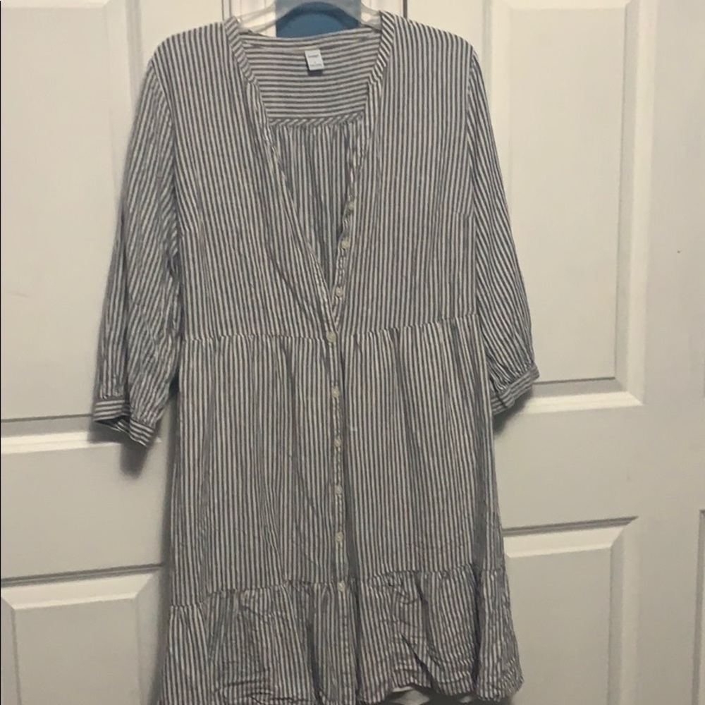 Striped midi dress